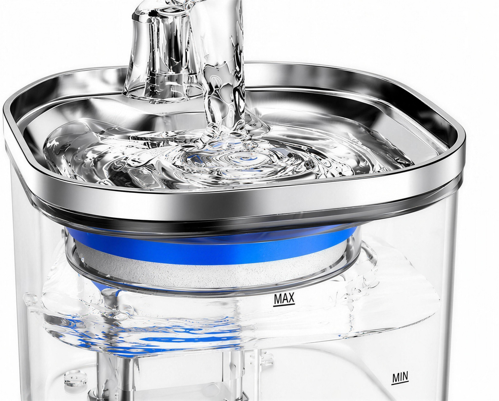 Fuente de agua automática para mascotas - vista principal en alta definición