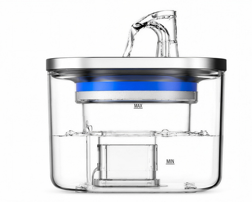 Fuente de agua automática para mascotas - vista frontal en alta definición